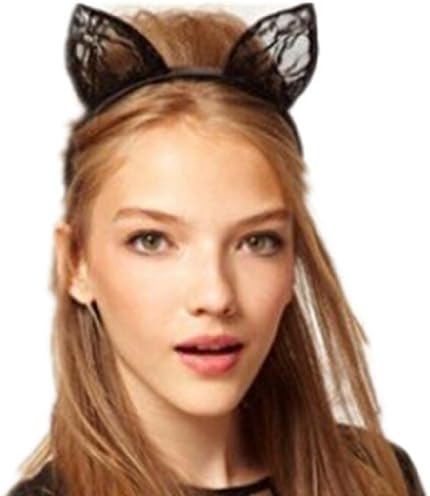 NC Celeb lady gaga sexy lace cat ears headband hair bands for Christmas#73