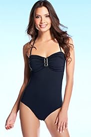 Buckle Embellished Bandeau Swimsuit