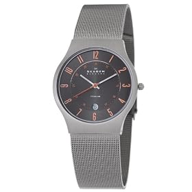 Skagen Denmark - 233XLTTMO - Montre Homme Quartz Analogique - Bracelet Acier inoxydable Bicolore Gris