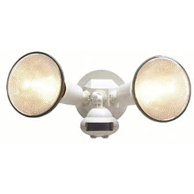 Cooper/Regent MS37 Motion Activated Halogen Quartz Flood Lights, White 100-Watt