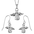 Sterling Silver Cubic Zirconia Angel Set