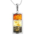 In Collections Damen-Collier Sterling-Silber 925  541A20CP63L660 mit Bernstein