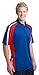 SPORT-TEK Mens Tricolor Micropique Sport-Wick Polo, Medium, True Red/Black/White