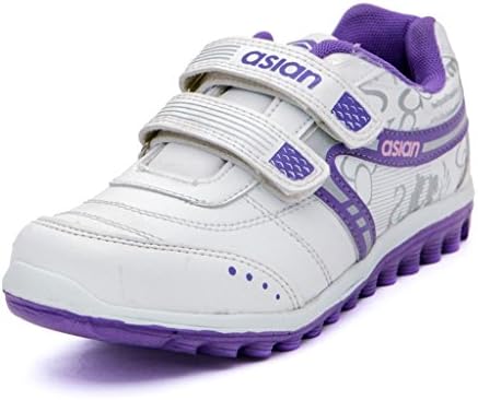Asian shoes Women's Mesh Range Running Shoes 4 UK Welvet White &amp; Voilet