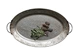 UPC 807472771229 product image for Creative Co-Op Decorative Metal Tray with Handles and Distressed Finish, Silver | upcitemdb.com