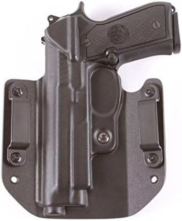 High Threat Concealment Beretta 92FS-A1 / M9-A1 / 96-A1 Right-Handed Holster -Black-1 Pair 1" wide IWB Loops