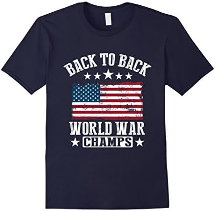 Men's Back To Back World War Champs T-Shirt Large Navy