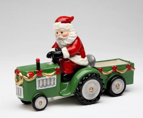 Santa on a Green S/P Set