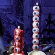 Halloween Bleeding Eyeball Red Wax Blood Candle Taper, Set of 2