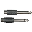 Hosa GPR-101 RCA Female to 1/4" Male Adaptor (2-Pieces)