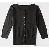 Misses Bay Studio 3/4 Sleeve Solid Cardigan Sweater