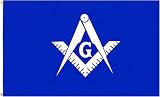 Masonic (White) Flag - 3 foot by 5 foot Polyester (NEW)