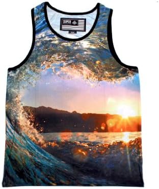 Super Massive Men's Wave Photo Sublimated Tank X-Large Full Color
