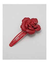 Rose Hair Clip In White Base