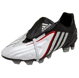 adidas Men's Predator PS Firm Ground Power Soccer Cleat,White/Silver/Black,10.5 M