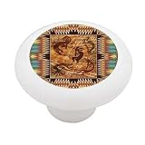 Aztec Kokopelli Decorative High Gloss Ceramic Drawer Knob