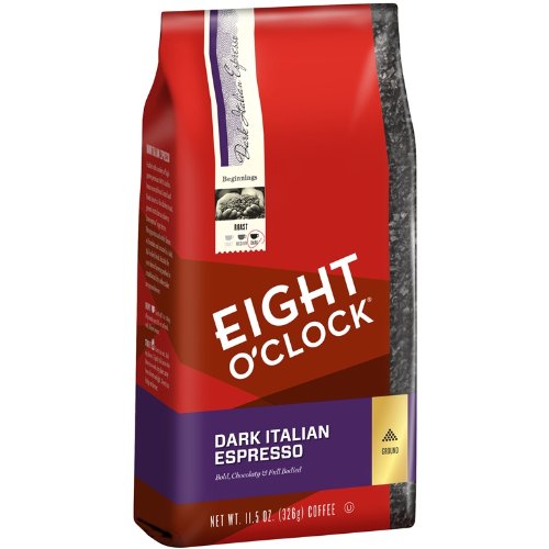 Купить Eight O'Clock Dark Italian Espresso Ground Coffee, 11.5Ounce