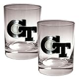 Georgia Tech Yellow Jackets 2 Piece Rocks Glass Set NCAA College Athletics