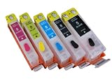 Zoom Produkt-Bild: 5 kompatible, wiederbef&uuml;llbare Druckerpatronen mit Auto Reset Chip ersetzen Canon PGI 5 BK, CLI 8 BK, CLI 8 C, CLI 8 M, CLI 8 Y, geeignet f&uuml;r Canon Pixma : MX700 ; MX850; MP500 ; MP510 ; MP520 ; MP530 ; MP600 ; MP600R ; MP610 ; MP800 ; MP800R ; MP810 ; MP830 ; MP950 ; MP960 ; MP970 ; Pro9000 ; IX4000 ; IX5000 ; IP3300 ; IP3500 ; IP4200 ; IP4300 ; IP4500 ; IP5200 ; IP5200R ; IP5300 ; IP6600 ; IP6700D
