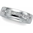 14K White Gold Diamond Wedding Band Duo - Gent's Ring