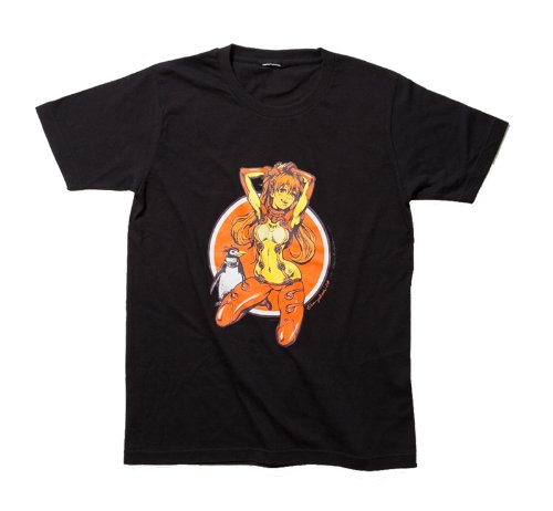 EVANGELION×STREET ART3 Rockin'Jelly Bean アスカ Tシャツ Black サイズ：S
