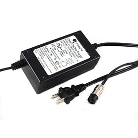 24v, 1.5Amp Razor Scooter Battery Charger with 3 Prong Inline