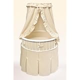 Ecru Waffle Elite Oval Baby Bassinet by CutieBeauty