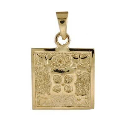 Hawaiian Heirloom Jewelry 14k Gold Hawaiian Quilt Pattern Pendant