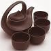Brown Cycle of Life Chinese Yixing Clay Tea Set 5 Piece Teapot 25 ounces With Infuser