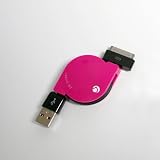 【iPhone4S/iPad2対応】Deff TRAVEL BIZ iPod/iPhone/iPad専用急速充電＆データ転送巻き取り式USBケーブル ラズベリーピンク［Apple社公式ライセンス取得製品］ 公式