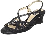 BeautiFeel Women's Aster Wedge Sandal,Black Juminous Sude,40 EU/9-9.5 M US