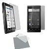 **PACK OF 3** - MOTOROLA MILESTONE / DROID INVISIBLE Screen Protector with cleaning cloth - Hi-TEC ESSENTIALS
