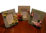 NEW! Resin Vertical Tropical Flower 2.5 x 3.5 Picture Frame(Flower=Bird of Paradise)