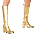 Gold Gogo Costume Boots Adult
