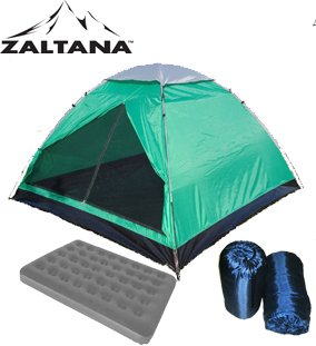 3PERSON TENT WITH DOUBLE SIZE AIR MATTRESS AND 2PCS SLEEPING BAG