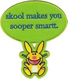 Happy Bunny Cartoon Artist Patch - Skool Sooper Smart