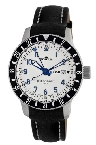 Fortis Men's 650.10.12 L.01 B-42 Diver Automatic Black Leather Date Watch