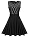 Meaneor Women's Sleeveless Rhinestone Embellished Fit and Flare Swing Dress