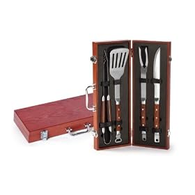 Stainless Steel 6-Piece Barbecue Tool Set With BBQ Aluminum Carrying Case by CC Home Furnishings