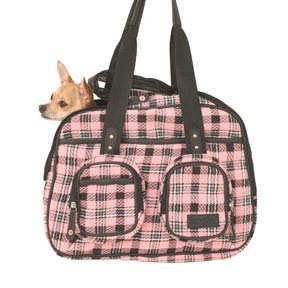 Deluxe Pet Carrier Pink Plaid