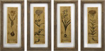 IMAX Cassander Double Glass Print Wall Art, Set of 4 On Sale