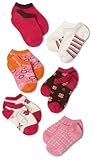 Stride Rite Girls 2-6X 6 Pack Floral No Show Socks, Assorted, 9-11