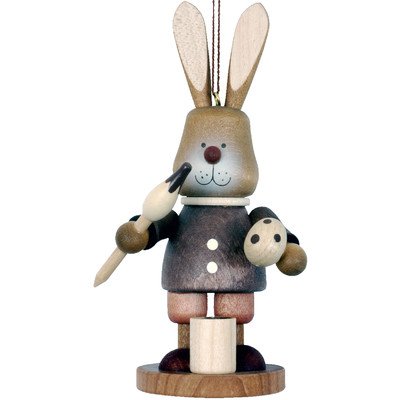 13-0711 – Christian Ulbricht Ornament – Bunny with Basket – 4.75″”H x 2.25″”W x 2″”D