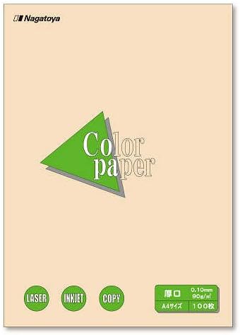 Nagatoya Shoten Na-3315 Colored Paper, A4 Thick, 100 Sheets, Ivory
