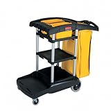 (Price/EA)High-Capacity Janitor Cart, 21-3/4w x 49-3/4d x 38-3/8h, Black