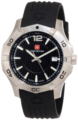 Swiss Military Calibre Men's 06-4I1-04-007 Immersion Black Dial Black Rubber Watch
