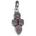 Valentine Jewelry Silver Gemstone Pendant with Chain 1.25 Inches (gpndt042)