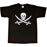 Mens T-Shirt : PIRATE SKULL AND CROSSED SWORDS