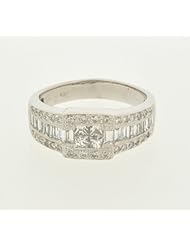14K White Gold Diamond Ring