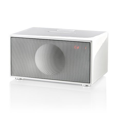 Geneva GEN M2 Soundsystem (CD-/MP3-Player mit Slot-In-Laufwerk, UKW-Tuner, Universal-Dock, HiFi-Verstärker) für Apple iPod weiß